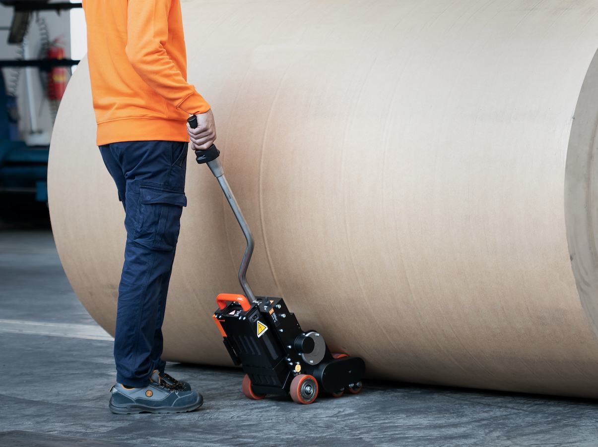 MRE 100 Battery Powered Roll Mover Pushing Paper Roll
