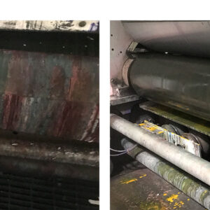 before and after anilox and ink system cleaning from CST Systems