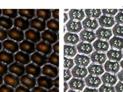 anilox roll cells before and after Evolution Bioclean cleaning