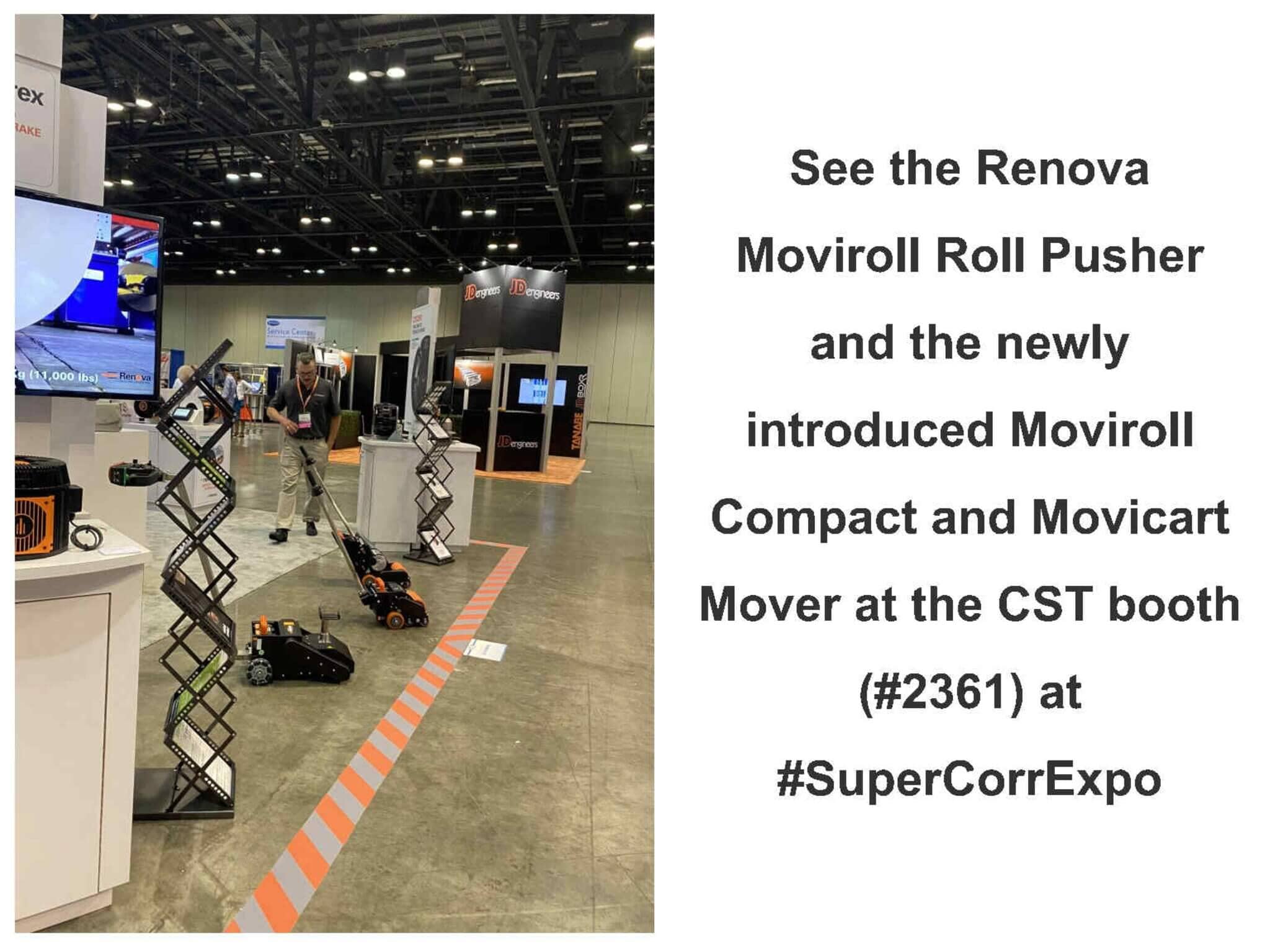 Moviroll Pusher and Movicart Mover at CST Booth